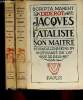 "Jacques le fataliste et son maître (Collection ""Scripta manent"", n°40-41). Tomes I et II". Diderot