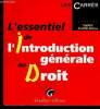 "L'essentiel de l'Introduction générale au droit (Collection ""Les Carrés"")". Druffin-Bricca Sophie