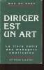 Diriger est un art. Le livre culte des managers américains. de Pree Max