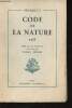 Code de la Nature 1755. Morelly