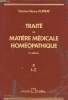 Traité de matière médicale homéopathique. Tome II (1 volume) : L-Z. 3e édition. Duprat Henry