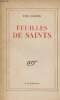 Feuilles de Saints. Claudel Paul