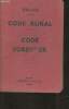 Code rural- Code forestier. Rondepierre Jean