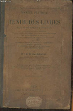 Manuel pratique de tenue des livres (cours complet d'études). Malmanque M.H.