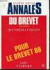 Mathématiques- Annales du brevet des collèges 1987. Collectif