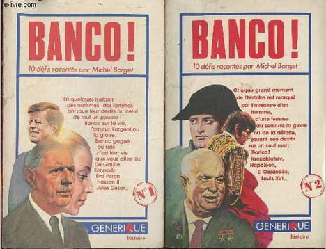 Banco 1 et 2 (2 volumes)-Krouchtchev, Napoléon, El Cordobès, Louis XVI, Christian Barnard, Le mur de Berlin, Les taxis de la Marne, Alexandra ...