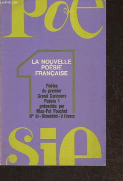 Poésie 1, La nouvelle poésie Française n°33- Septembre-Octobre 1973- Poètes du premier grand concours Poésie 1.. Fouchet Max-Pol