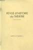 Extrait du n° de 2010-4 de la Revue d'histoire du théâtre-Antigone de Sophocle: une première mise en scène. Collectif