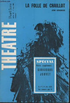 "L'Avant-Scène Théâtre n°352- 1er mars 1966-Sommaire: Un public pour ""la folle"", par Georges Wilson- Edwige Feuillère, par Paul-Louis Mignon- La ...