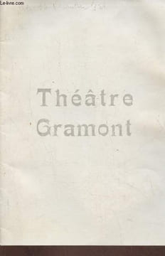 Programme du théâtre Gramont. Collectif