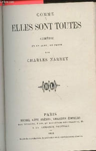 Comme elles sont toutes- Comédie en un acte, en prose