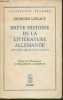 Brève histoire de la Littérature Allemande (du XVIIIe siècle à nos jours). Lukacs Georges