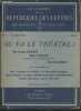 Les cahiers de La République des lettres, des sciences et des arts n°3, 1re année- 15 Juillet 1926-Sommaire: Le théâtre français contemporain par ...