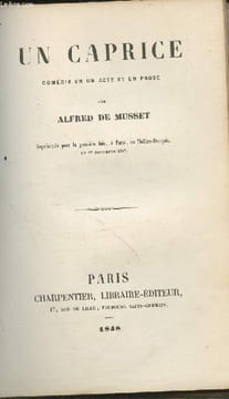 Un caprice- comédie en un acte et en prose. De Musset Aldred