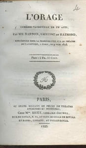 L'orage- Comédie-Vaudeville en un acte