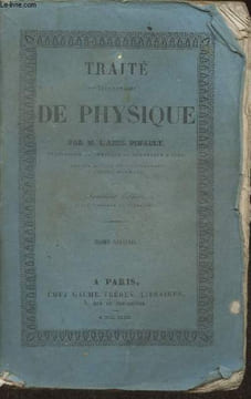Traité élémentaire de physique Tome II. Abbé Pinault