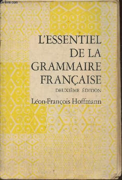 L'essentiel de la grammaire française. Hoffmann Léon-François