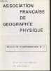 Bulletin d'information de l'Association française de géographie physique n°33. Collectif