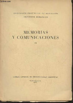 Memorias y comunicaciones IX. Diputacion provincial de Barcelona