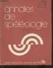 Annales de spéléologie Tome 29, Fasc. 4- 1974-Sommaire: Géochimie des eaux d'aquifères karstiques II, les analyses chimiques en hydrogéologie kartique ...