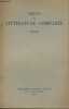 Revue de litt&eacute;rature compar&eacute;e- extrait- Notes et documents: enqu&ecirc;te pr&eacute;liminaire sur le vocabulaire de la critique litt&eacute;raire. Collectif