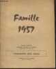 Famille 1957- XXXXIVe session, semaines sociales de France- Sommaire des cours. Collectif