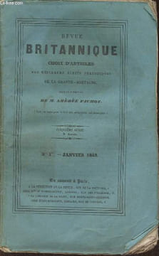 Revue britannique, choix d'articles des meilleurs écrits périodiques de la nde-Bretagne n°1- Janvier 1842-Sommaire: Warren Hastings- Les étrangers à ...