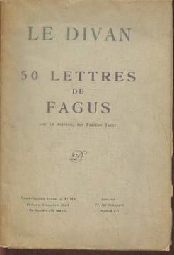 Le divan n°189, 26e année- Octobre-Novembre 1934- 50 lettres de Fagus. Fagus