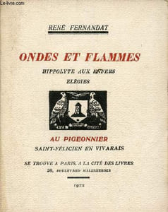 Ondes et flammes - Hippolyte aux enfers - élégies.