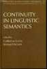 Continuity in linguistic semantics - Linguisticae investigationes supplementa n°19.. Fuchs Catherine & Victorri Bernard