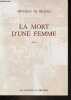 La mort d'une femme - Récit - dédicace de l'auteur.. de Bilbao Michele