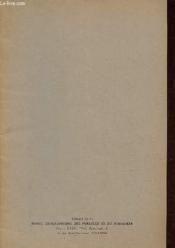 Lacq, le pétrole et le sud-ouest - Extrait de la revue géographie des pyrénées et du sud-ouest tome XXIX 1958 fascicule 4.. Brunet Roger