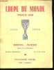 Programme Coupe du monde France 1938 - Br&eacute;sil - Su&egrave;de (finale de classement) - 19 juin 1938.. Collectif