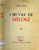 L'Oeuvre de Milosz.. André Lebois.