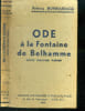 ODE &agrave; la fontaine de Belhamme suivie d'autres po&ecirc;mes.. Bonmariage Sylvain.