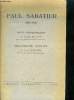 Paul Sabatier 1858-1928. Notes biographiques. Bibliographie complète.. Maugain Gabriel et Lemaître Henri