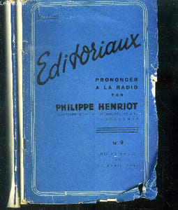 Editoriaux prononcés à la radio. N°9 et N°10.