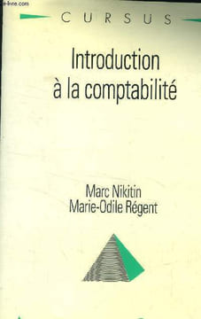 Introduction à la comptabilité. Nikitin Marc, Régent Marie Odile