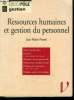 Ressources humaines et gestion du personnel. Peretti Jean-Marie