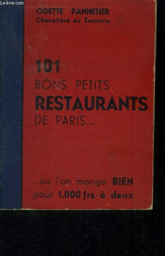 101 bons petits restaurants de Paris. Pannetier Odette