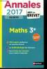 "Annales 2017 : Mathématiques 3e - Sujets (Collection : ""ABC du Brevet"")". Feugère Carole, Mora Gilles