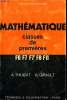 "Mathématique : Classes de premières F6 F7 F7' F8 F11 (Collection : ""Durande"")". Thuizat A., Girault G.