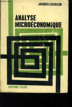 Analyse microéconomique. Lecaillon Jacques