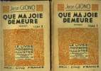 Que ma joie demeure Tome 1 et 2, Le Livre moderne IIlustré N°331 et 332. Giono Jean