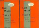 "Textes I et II, collection ""classiques du marxisme""". Marx Karl