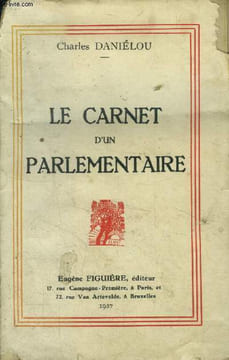 Le carnet du parlementaire. Danielou Charles