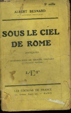Sous le ciel de Rome Souvenirs. Besnard Albert