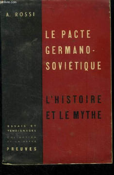 Le pacte germano soviétique. L'histoire et le mythe. Rossi A.