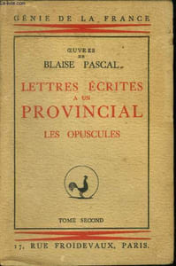 "Lettres écrites à un provincial Tome 2 (Lettres XV à XVIII) Opuscules (Exemplaire n°121 sur Arches) (Collection : ""Génie de la France"")"