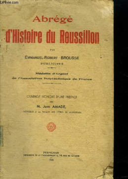 Abrégé d'histoire du Roussillon. Brousse Emmanuel Robert